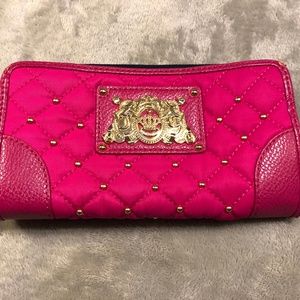 JUICY COUTURE Hot Pink Quilted & Studded Wallet